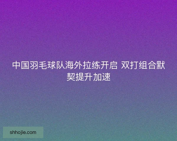 中国羽毛球队海外拉练开启 双打组合默契提升加速 中国羽毛球队海外拉练开启 双打组合默契提升加速