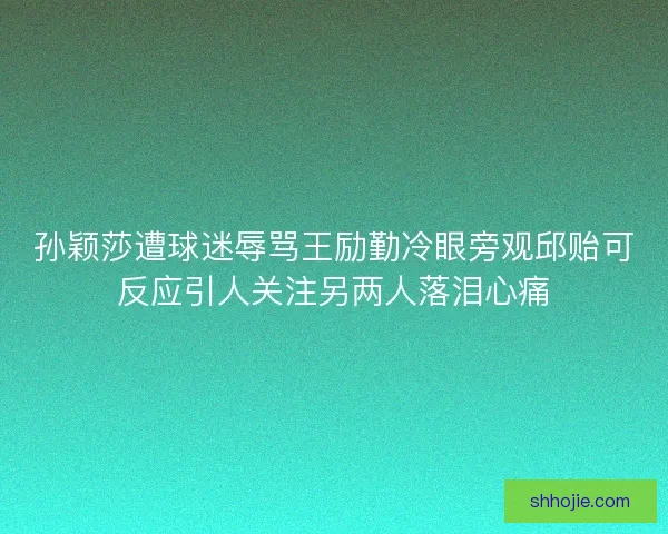 孙颖莎遭球迷辱骂王励勤冷眼旁观邱贻可反应引人关注另两人落泪心痛