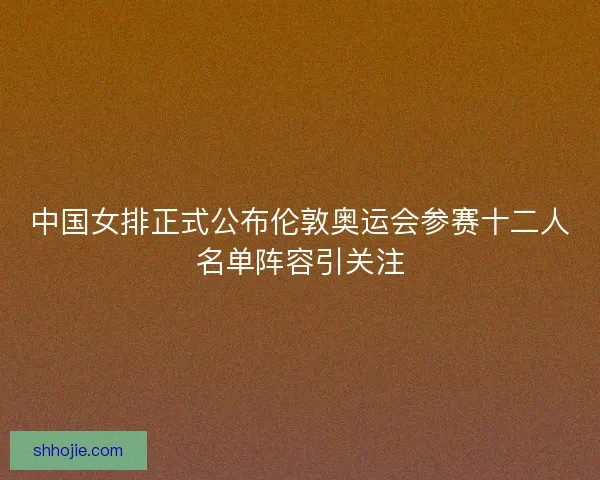 中国女排正式公布伦敦奥运会参赛十二人名单阵容引关注 中国女排正式公布伦敦奥运会参赛十二人名单阵容引关注